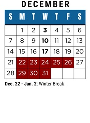 District School Academic Calendar for Canyon Park Jr High for December 2025