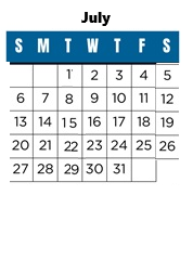 District School Academic Calendar for Canyon Park Jr High for July 2025