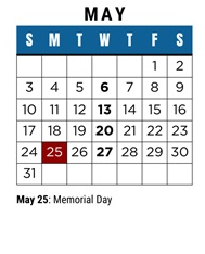 District School Academic Calendar for Canyon Park Jr High for May 2026