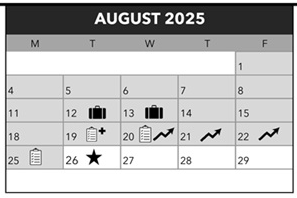 District School Academic Calendar for Lane Middle School for August 2025