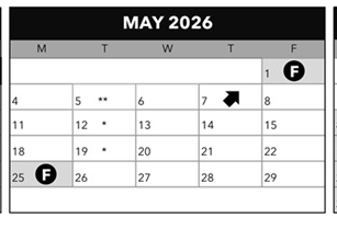 District School Academic Calendar for Lane Middle School for May 2026