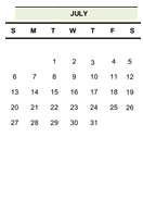 District School Academic Calendar for Quest for July 2025