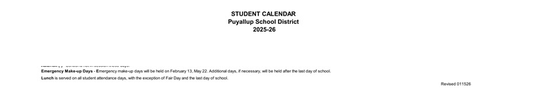 District School Academic Calendar Key for Quest