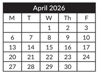District School Academic Calendar for Hallman Elementary School for April 2026