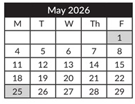 District School Academic Calendar for Hallman Elementary School for May 2026