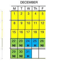 District School Academic Calendar for Jerabek Elementary for December 2025