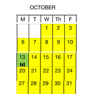 District School Academic Calendar for Jerabek Elementary for October 2025