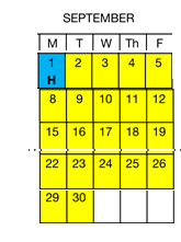 District School Academic Calendar for Jerabek Elementary for September 2025
