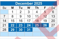 District School Academic Calendar for Buckeye Woods Elementary School for December 2025