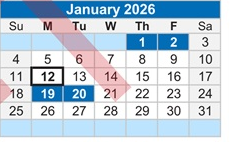 District School Academic Calendar for Buckeye Woods Elementary School for January 2026