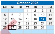 District School Academic Calendar for Buckeye Woods Elementary School for October 2025