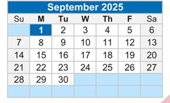 District School Academic Calendar for Buckeye Woods Elementary School for September 2025