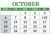 District School Academic Calendar for Sheridan Elementary for October 2025