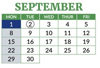 District School Academic Calendar for Sheridan Elementary for September 2025
