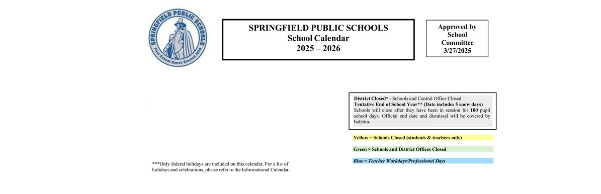 District School Academic Calendar Key for James Caldwell