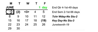 District School Academic Calendar for Bowsher High School for June 2026