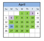 District School Academic Calendar for George C Marshall Elementary for April 2026