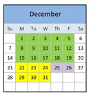 District School Academic Calendar for George C Marshall Elementary for December 2025