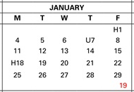 District School Academic Calendar for Kennedy (john F.) Elementary for January 2027