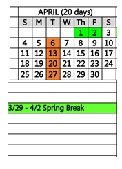 District School Academic Calendar for Desert Trails Elementary for April 2027