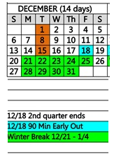 District School Academic Calendar for Desert Trails Elementary for December 2026