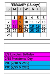 District School Academic Calendar for Desert Trails Elementary for February 2027