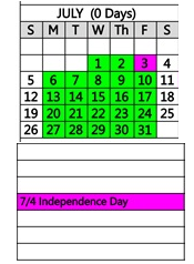 District School Academic Calendar for Desert Trails Elementary for July 2026