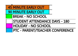District School Academic Calendar Legend for Desert Trails Elementary