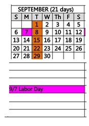 District School Academic Calendar for Desert Trails Elementary for September 2026