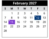 District School Academic Calendar for Erie Island Elementary School for February 2027