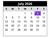 District School Academic Calendar for Erie Island Elementary School for July 2026