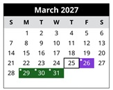 District School Academic Calendar for Erie Island Elementary School for March 2027