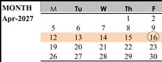 District School Academic Calendar for Lum (donald D.) Elementary for April 2027