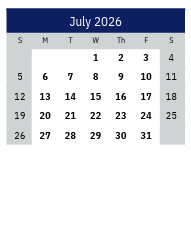 District School Academic Calendar for Marion Elementary for July 2026