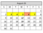 District School Academic Calendar for Jasper Elementary for August 2026