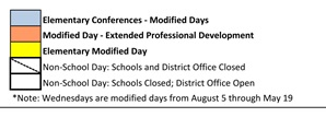 District School Academic Calendar Legend for Jasper Elementary