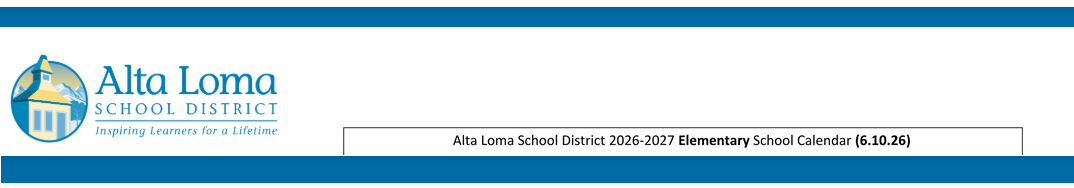 District School Academic Calendar for Jasper Elementary