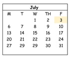 District School Academic Calendar for Mathson (lee) Middle for July 2026