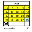 District School Academic Calendar for Collett Elementary for May 2027
