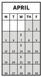 District School Academic Calendar for Edison Elementary for April 2027