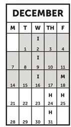 District School Academic Calendar for Edison Elementary for December 2026