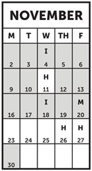 District School Academic Calendar for Edison Elementary for November 2026