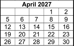 District School Academic Calendar for Loara High for April 2027