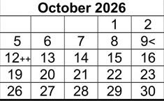 District School Academic Calendar for Loara High for October 2026