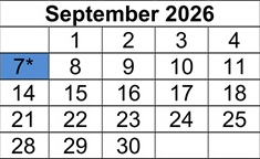 District School Academic Calendar for Loara High for September 2026