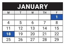 District School Academic Calendar for Riverview Elementary for January 2027