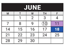 District School Academic Calendar for Riverview Elementary for June 2027