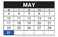 District School Academic Calendar for Riverview Elementary for May 2027