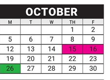 District School Academic Calendar for Riverview Elementary for October 2026