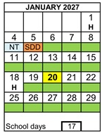 District School Academic Calendar for Antioch Charter Academy for January 2027
